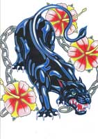 TRANSFER PANTHER TATTOO