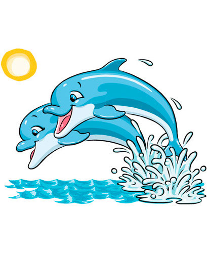 TRANSFER TWO DOLPHINS JUMPING