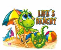 TRANSFER IGUANA LIZARD LIFE'S BEACHY