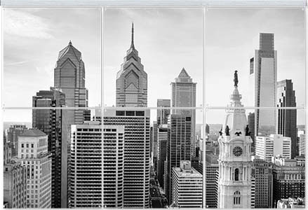 Pann.Foto Quad. CL Per Murale Bianco 297,18x1,14