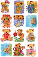 TRANSFER MI 12 UP PAPER BEARS