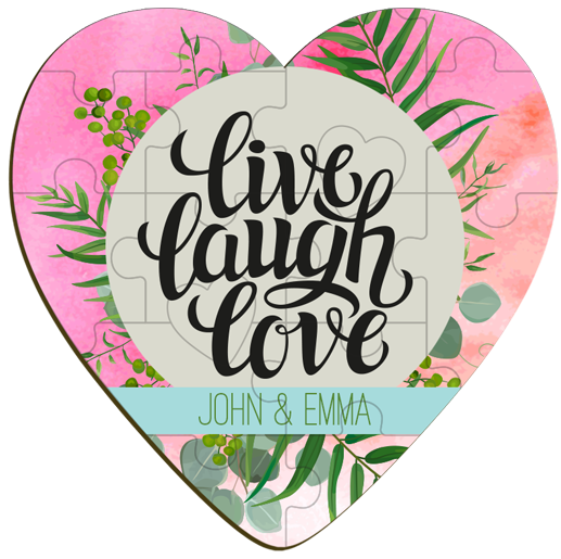 Puzzle HDF - 16 pz. Cuore Bianco Lucido