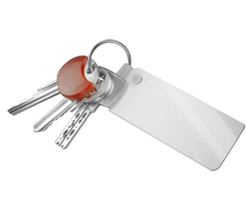 Portachiavi Rettangol.Doppia Faccia 3x8cm