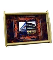 Vassoio legno naturale con inserto 279,4x431,8 mm