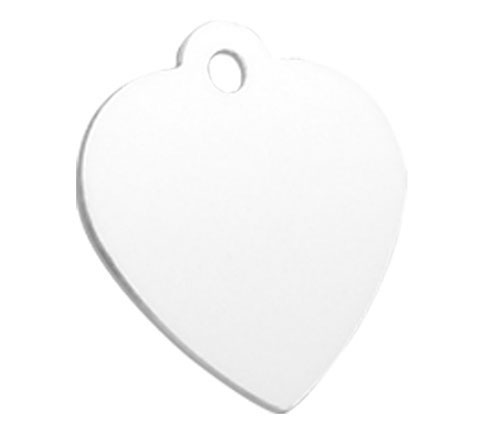 Targhetta cuore x animali All. UN 31,75x35,05 mm