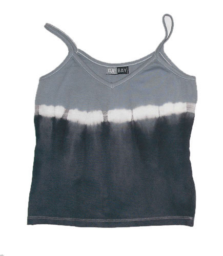 TOP SCOLLO V TIE DYE NEGRO/GRIS