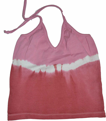 TOP SCOLLO ANNODAB.TIE DYE AMARILLO