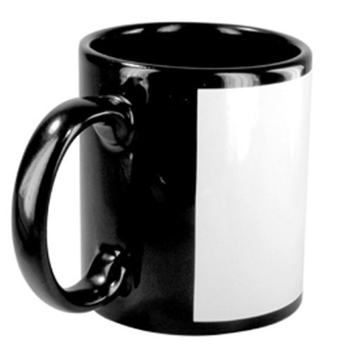 Tazza in ceramica nera con riquadro bianco 11 OZ