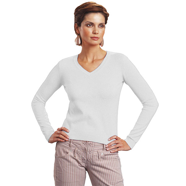 MAGLIONE CON COLLO A V DONNA