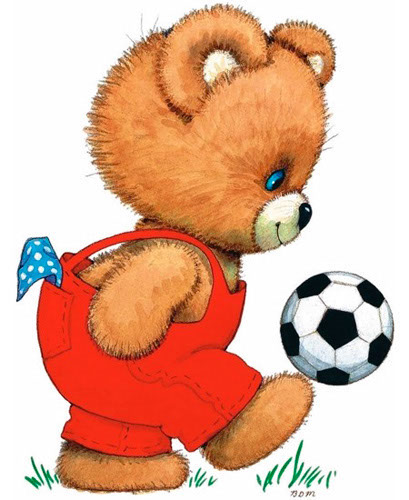 TRANSFER TEDDY WITH SOCCER BALL
