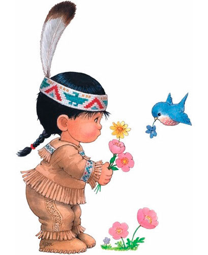 TRANSFER NATIVE AMERICAN BOY/BIRD