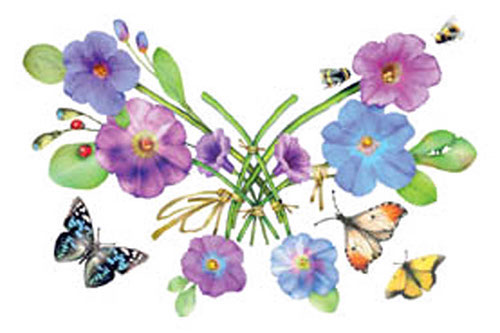 TRANSFER PETUNIA BUTTERFLIES YOKE