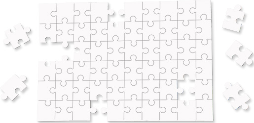 Puzzle in HDF Bianco Lucido - 150 pz. Rettangolare