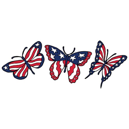 TRANSFER FLAG BUTTERFLIES