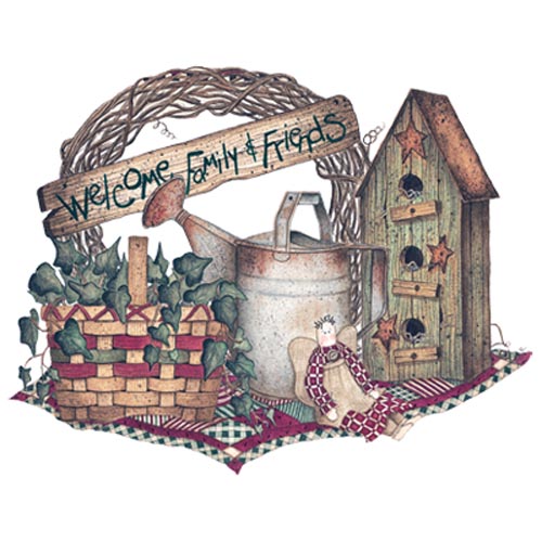 TRANSFER RUSTIC WELCOME W/CREST