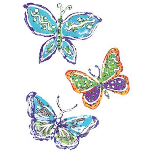 TRANSFER GLITTER BUTTERFLIES