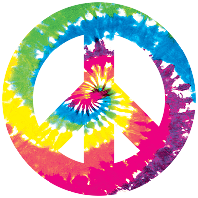 TRANSFER PEACE SIGN TIE DYE