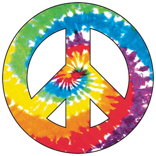 TRANSFER PEACE SIGN TIE DYE
