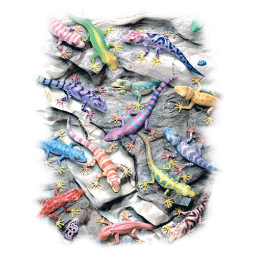TRANSFER COLORFUL GECKOS 6X8