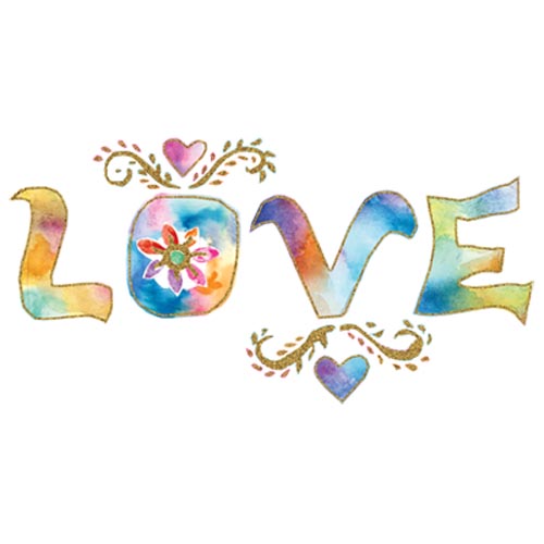 TRANSFER WATERCOLOR LOVE