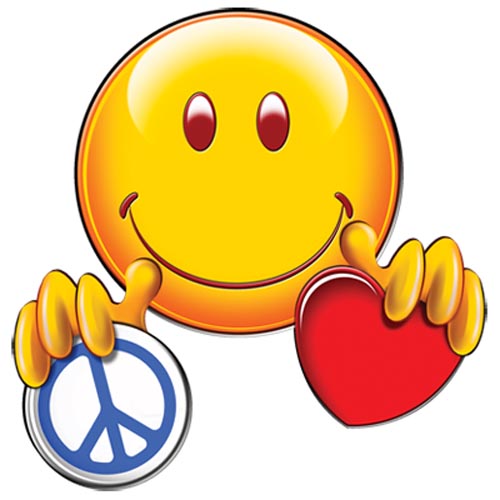TRANSFER SMILEY FACE - PEACE & LOVE
