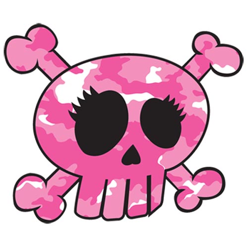 TRANSFER PINK CAMO SKULL