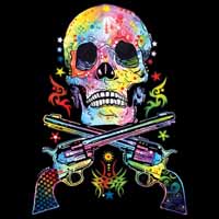 TRANSFER SKULL & GUNS