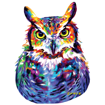 TRANSFER GREAT HORNED OWL