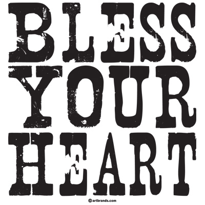 TRANSFER BLESS YOUR HEART (BLACK)