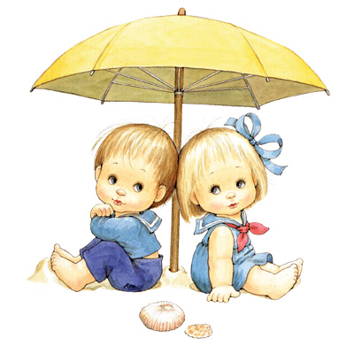 TRANSFER BEACH COUPLE UNDER UMBRELLA