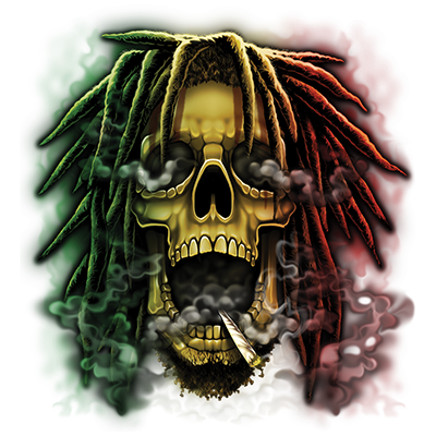 TRANSFER RASTA SKULL (DARKS ONLY)