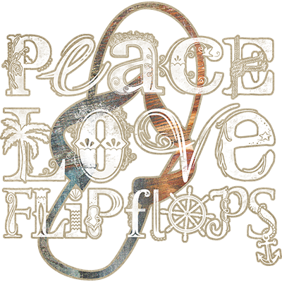 TRANSFER PEACE LOVE FLIP FLOPS