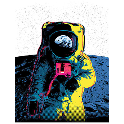 TRANSFER COLORFUL ASTRONAUT