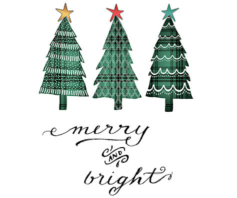 TRANSFER MERRY AND BRIGHT TREES