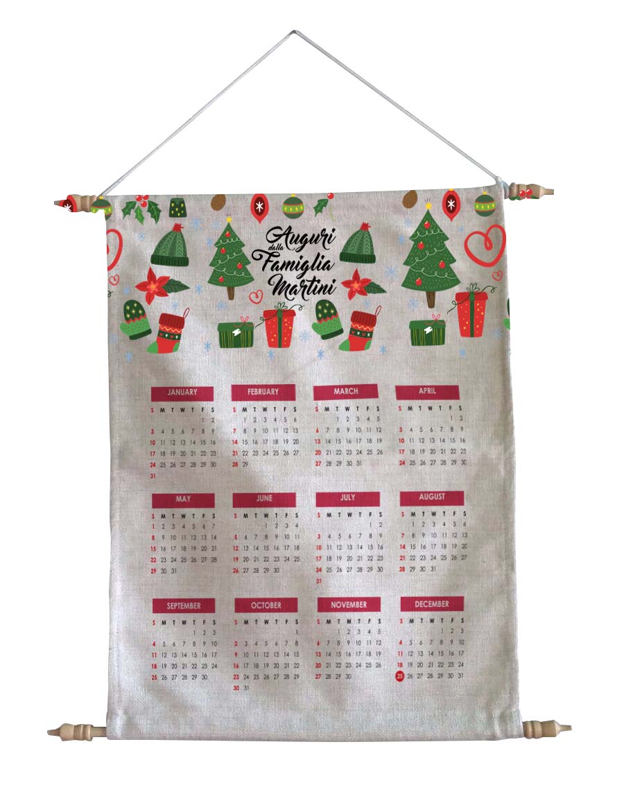 Calendario in canvas sublimabile 36x45