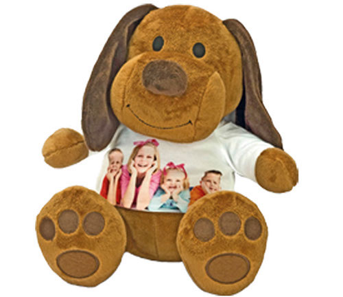 Peluche cane con t-shirt personalizzabile 25cm