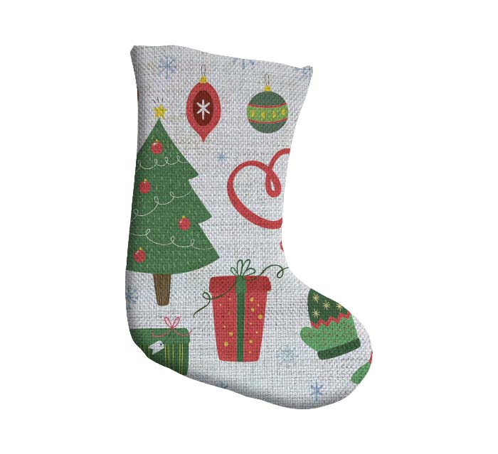 Calza befana in canvas sublimabile 18x35cm