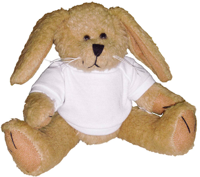 Peluche coniglio con t-shirt personalizabile 20cm
