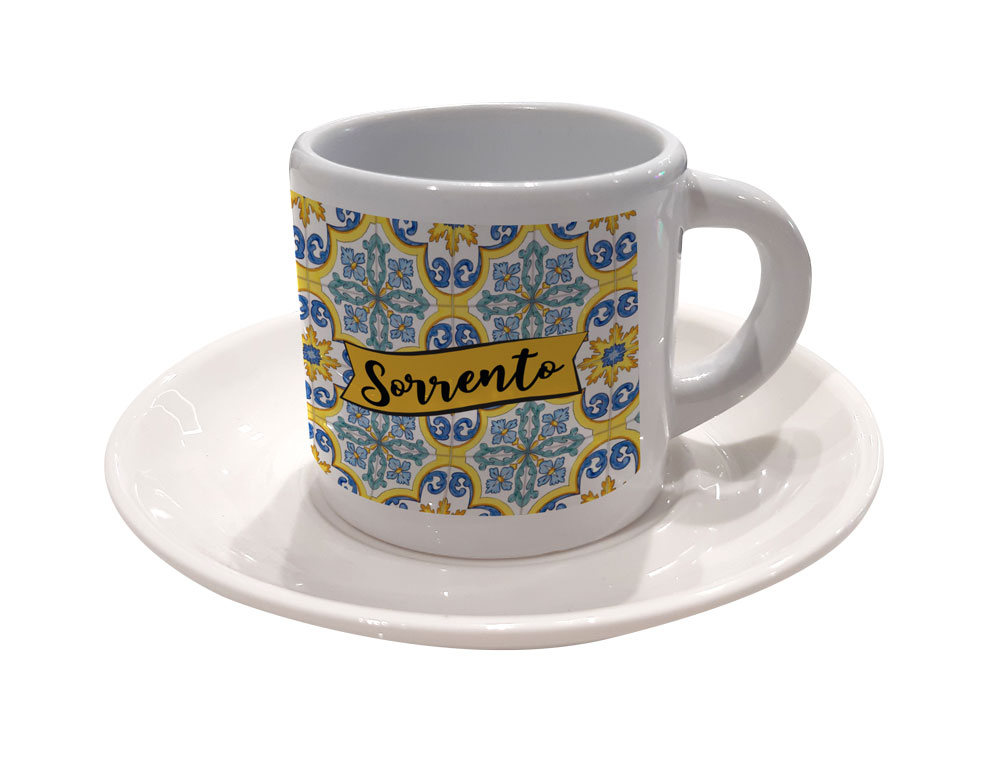 Tazzina da espresso sublimatica con piattino