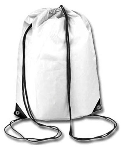 SACCA SPORTIVA POLIESTERE BIANCO PREMIUM 35x44cm