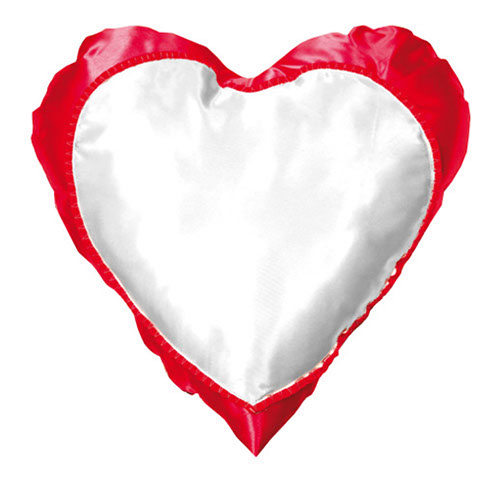 Federa cuscino cuore sul cuore in raso