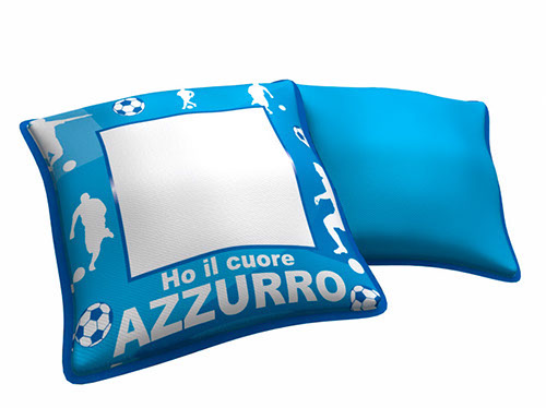 Federa "ho il cuore azzurro" 40x40