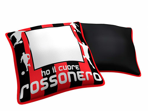 Federa "ho il cuore rossonero" 40x40