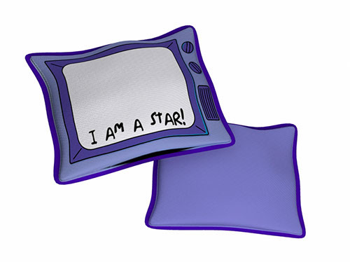Federa rettangolare "I am a star" 480x300