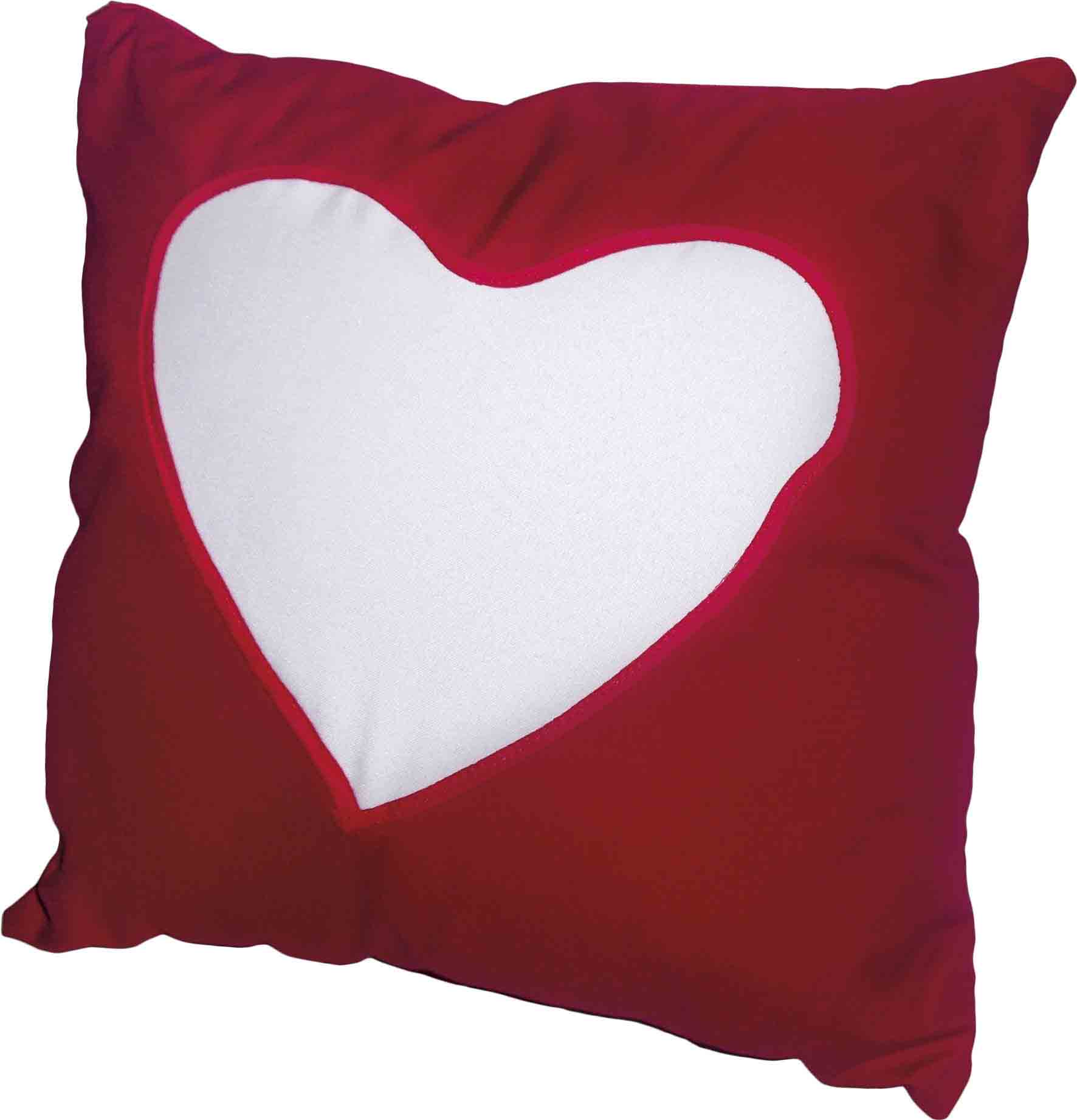 Federa tinta unita cotone con inserto cuore 40x40