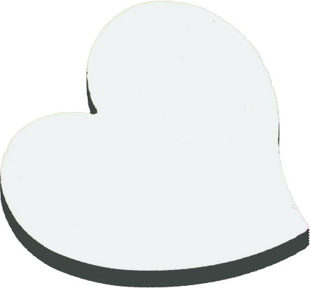 Forma cuore in HDF stampabile 1 lato