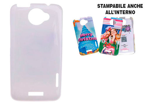 COVER 3D PER HTC ONE/X BIANCA LUCIDA