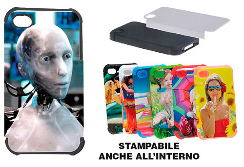 COVER 3D 2IN1 BOR. SOTT. INT. SILICONE iPHONE 4 GL