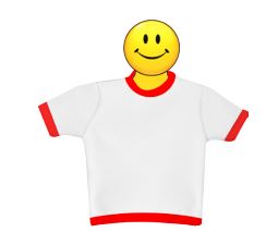 Mini t-shirt bicolore con bordini colorati