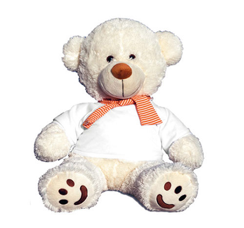 Peluche orso polare con t-shirt pers.le 50cm